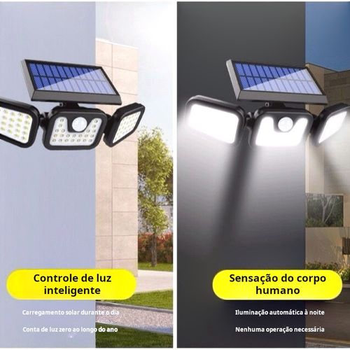 Luz solar LED com sensor de movimento para exterior