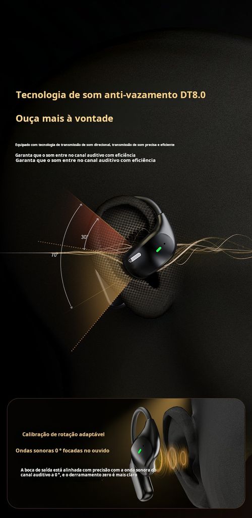 Auriculares Bluetooth inteligentes com gancho para orelha