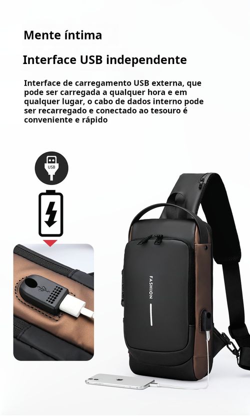 Mochila desportiva impermeável masculina