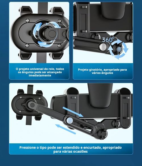 Suporte para telemóvel no espelho retrovisor