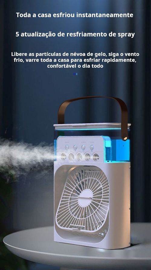 Ventilador com água nebulizada, campeão de vendas no mundo