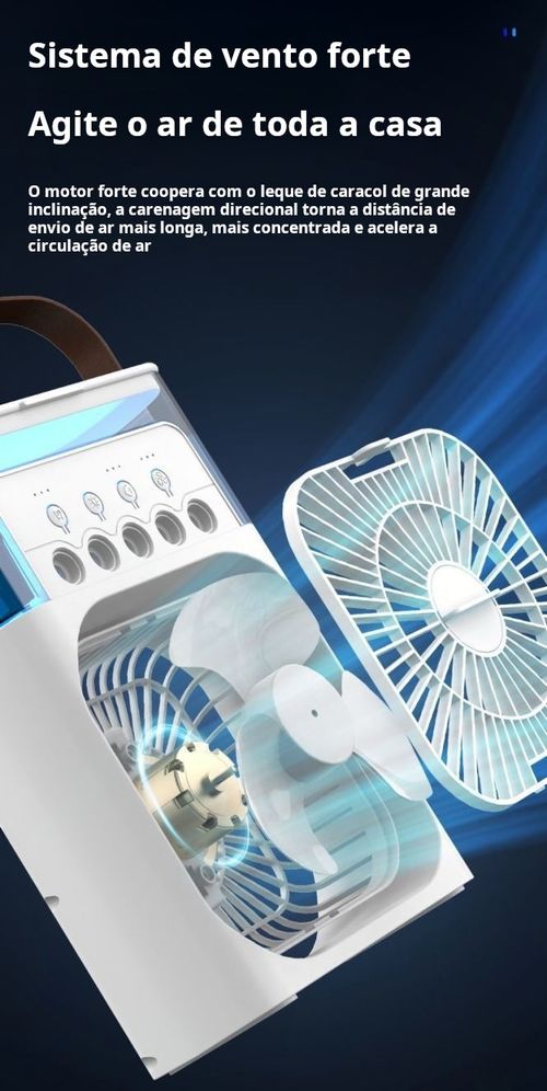Ventilador com água nebulizada, campeão de vendas no mundo