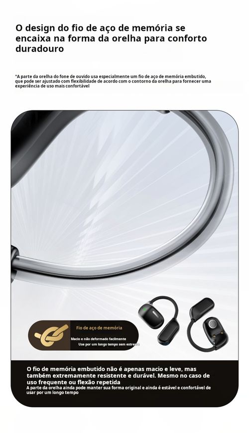 Auriculares Bluetooth inteligentes com gancho para orelha