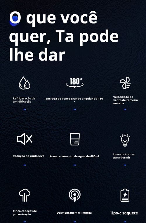 Ventilador com água nebulizada, campeão de vendas no mundo