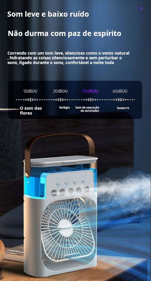 Ventilador com água nebulizada, campeão de vendas no mundo