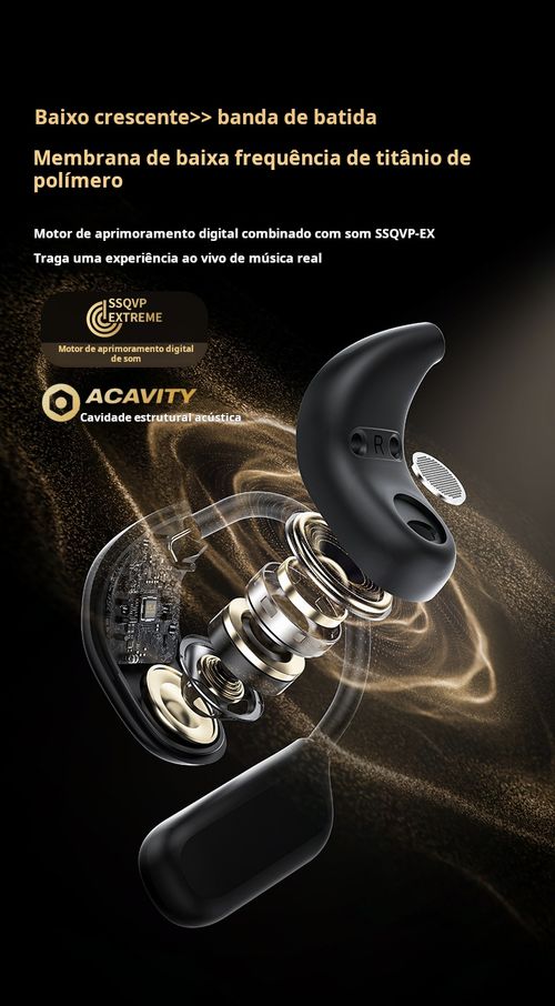 Auriculares Bluetooth inteligentes com gancho para orelha