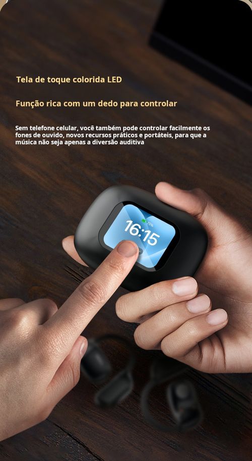 Auriculares Bluetooth inteligentes com gancho para orelha