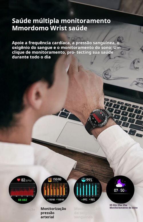 Novos auscultadores smartwatch