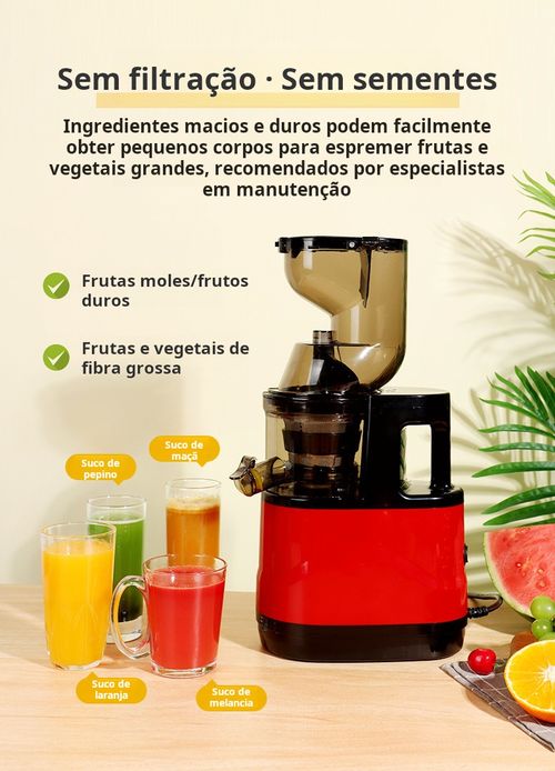 Separador automático de polpa de fruta e espremedor de fruta