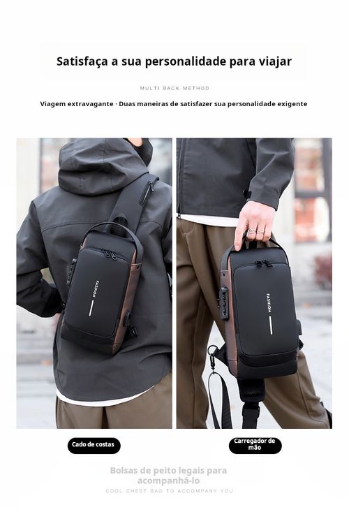 Mochila desportiva impermeável masculina