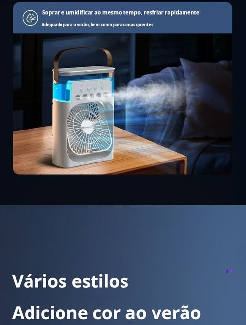 Ventilador com água nebulizada, campeão de vendas no mundo