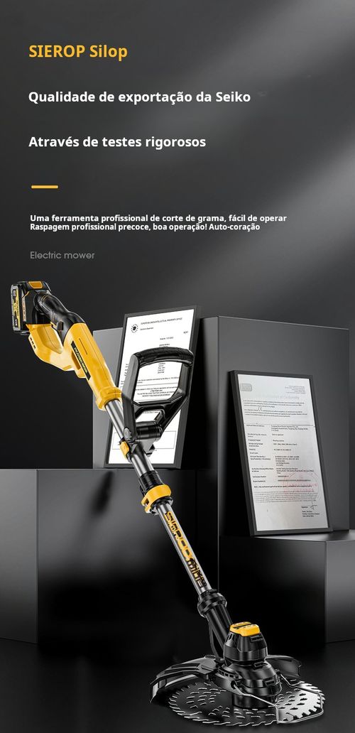 Corta-relva com bateria de lítio