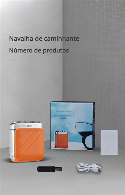 Barbeador elétrico portátil à prova de água