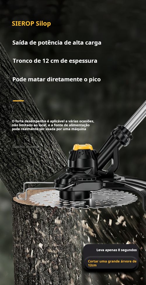 Corta-relva com bateria de lítio