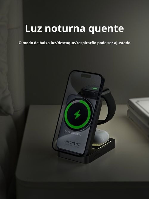 Carregador Sem Fio 3-em-1