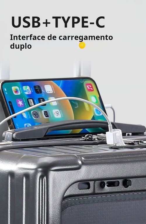 Mala preta de 24 polegadas