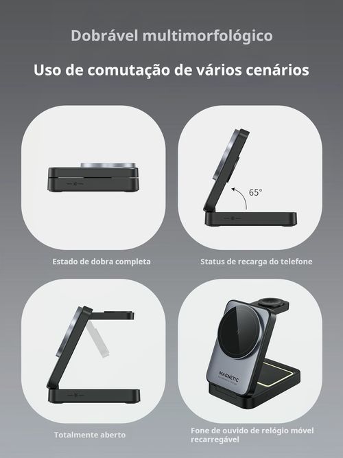 Carregador Sem Fio 3-em-1