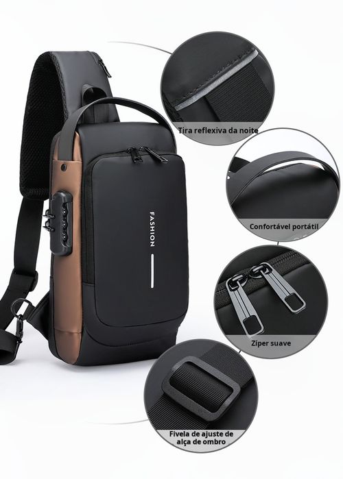 Mochila desportiva impermeável masculina