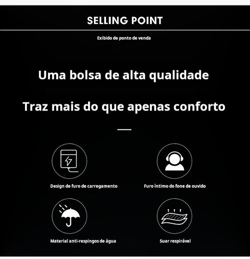 Mochila desportiva impermeável masculina