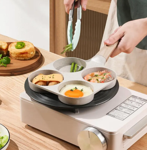 Nonstick Iron Skillet for Gas Stove and Induction Cooktop Square Pancake and Omelette Pan for Frying Breakfast Foods