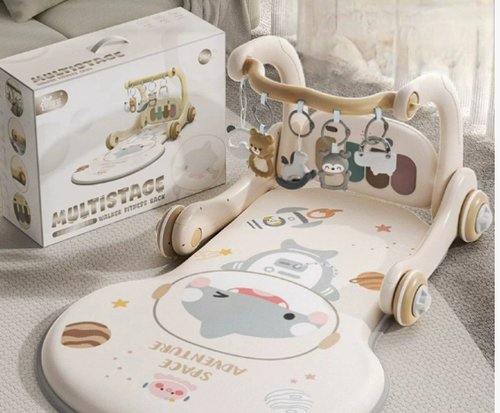 Custom OEM Learn to Walk Baby Toddler Toy 2 in 1 Musical Baby Gym Play Mats Piano Activity Baby Walkers for Infant 0-24 Months