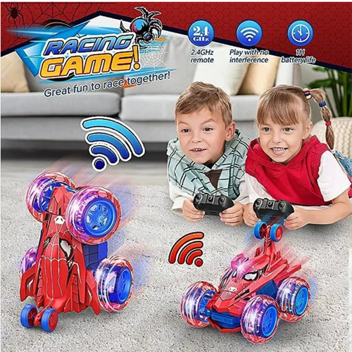 Children's Remote Control Car 360-degree Rotation Stunt Off-road Electric Vehicle Light Remote Control Skip Toy Car