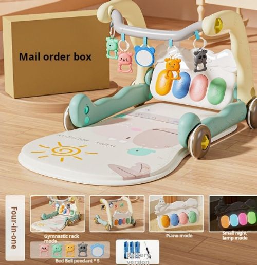Custom OEM Learn to Walk Baby Toddler Toy 2 in 1 Musical Baby Gym Play Mats Piano Activity Baby Walkers for Infant 0-24 Months