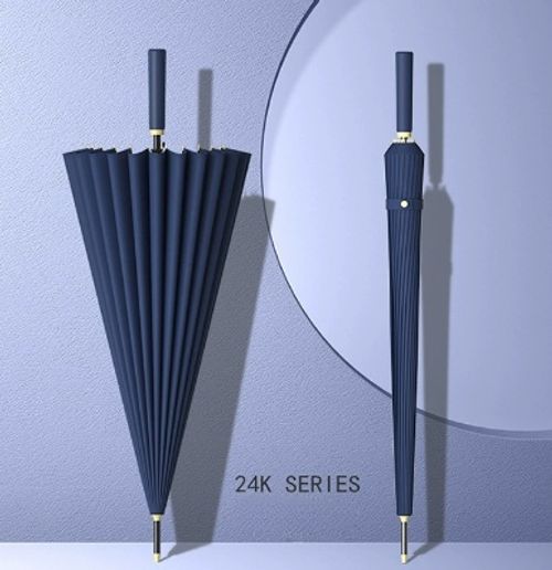 Promotions High Quality Factory Spot Goods 24 Ribs Long Handle Automatic Umbrella for Wholesales Golf Umbrella