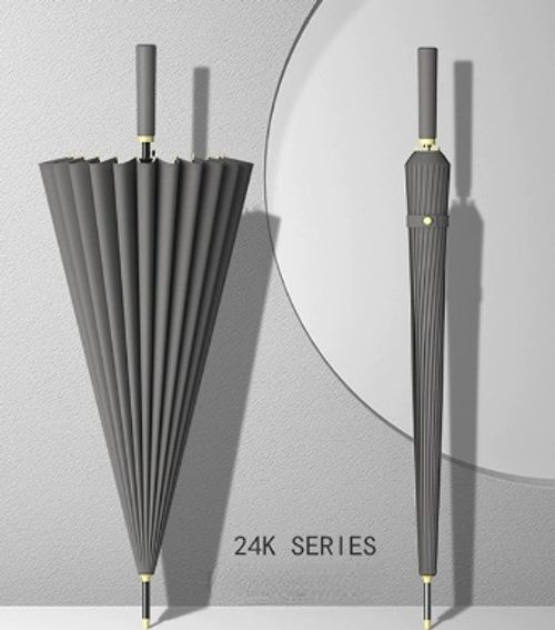 Promotions High Quality Factory Spot Goods 24 Ribs Long Handle Automatic Umbrella for Wholesales Golf Umbrella