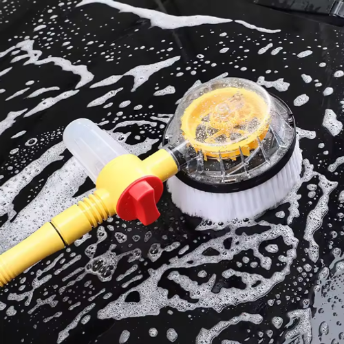 Car Detailing Soft Hair 360 Degree Water Flow Through Automatic Rotating Car Wash Brush for Car Cleaning