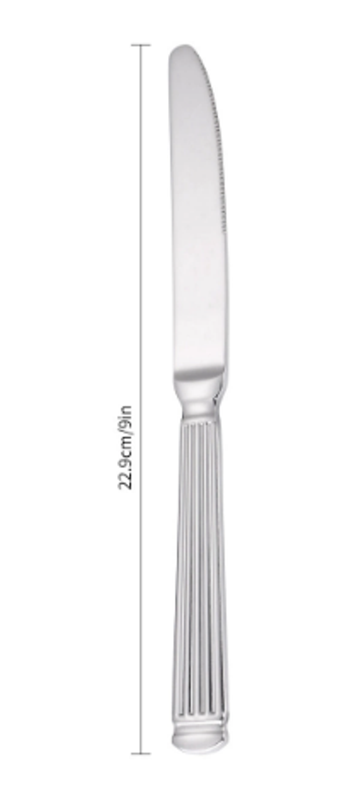 Cheap Roman Column 410 Stainless Steel Knife, Fork and Spoon European Western Food Tableware Set Western Food Dinner Knife