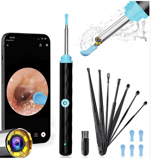 China Manufacturer With LED Light 1080P 5MP HD Wifi Visual Digital Otoscope 360 Wide Angle Ear Wax Remover Camera Earpick Camera