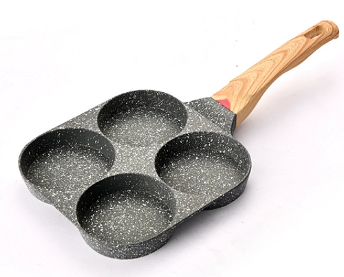 Nonstick Iron Skillet for Gas Stove and Induction Cooktop Square Pancake and Omelette Pan for Frying Breakfast Foods