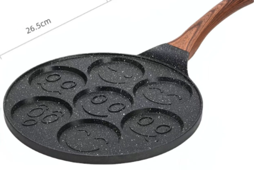 Nonstick Iron Skillet for Gas Stove and Induction Cooktop Square Pancake and Omelette Pan for Frying Breakfast Foods