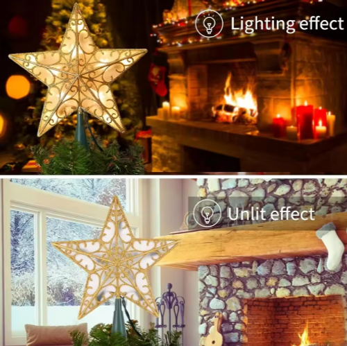Star Christmas outdoor street lamp decorations for sale（Customizable）