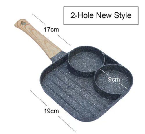 Nonstick Iron Skillet for Gas Stove and Induction Cooktop Square Pancake and Omelette Pan for Frying Breakfast Foods