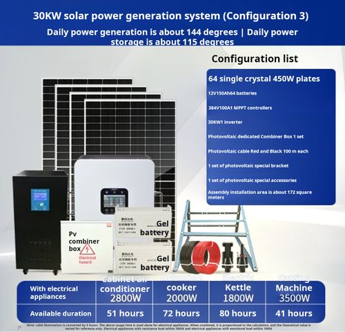 Large solar battery generator