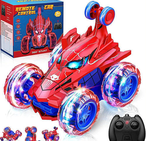 Children's Remote Control Car 360-degree Rotation Stunt Off-road Electric Vehicle Light Remote Control Skip Toy Car