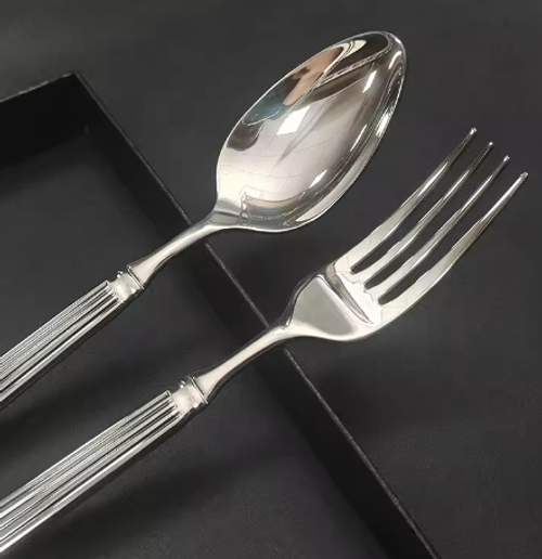 Cheap Roman Column 410 Stainless Steel Knife, Fork and Spoon European Western Food Tableware Set Western Food Dinner Knife