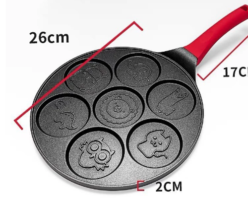 Nonstick Iron Skillet for Gas Stove and Induction Cooktop Square Pancake and Omelette Pan for Frying Breakfast Foods