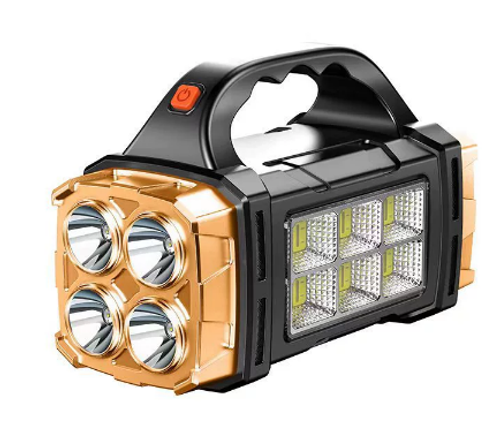 Powerful LED Flashlight USB Solar Rechargeable Flashlight COB Outdoor Camping Torch Portable Solar Phone Charge Camping Lamp