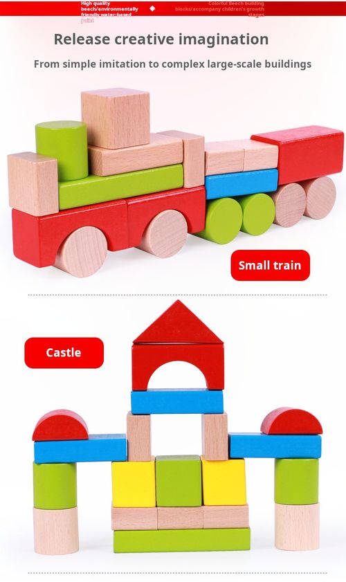 50 Pcs Wooden Barreled Number and Letter Transportation Vehicle Cognitive Building Block Toy