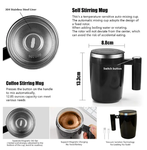 Intelligent 380ml Stainless Steel Coffee Cup with Temperature Display Double Wall Vacuum Travel-Ready Office Mug with Lid