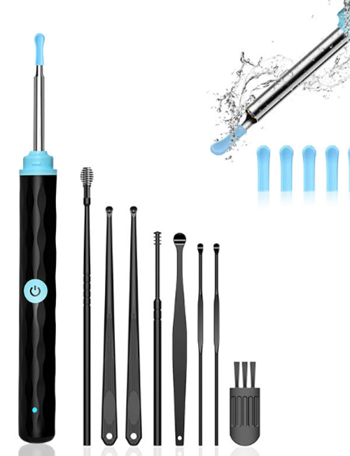 China Manufacturer With LED Light 1080P 5MP HD Wifi Visual Digital Otoscope 360 Wide Angle Ear Wax Remover Camera Earpick Camera