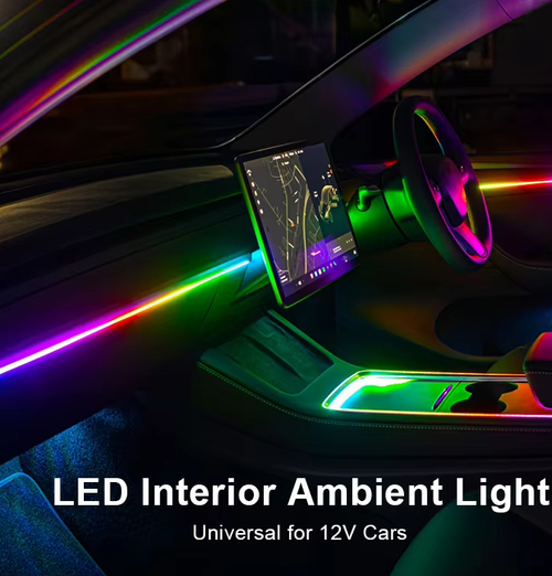 22 in 1 Dream Color RGB Dynamic Car Interior Light Wireless APP Control Ambient Atmosphere LED Light Kit for Car