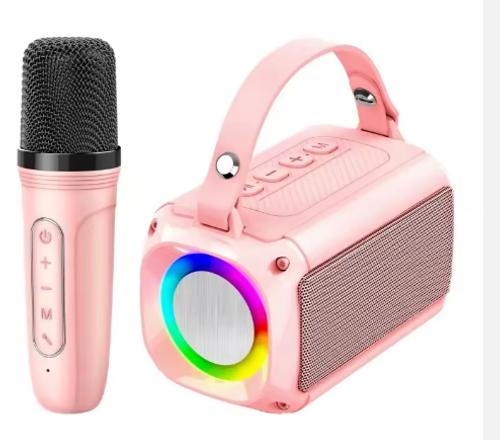 Furniture Built-In Small Portable Speakerphones Wireless for Karaoke Portable Audio Player School Loa Kéo Karaoke with 2 Mic
