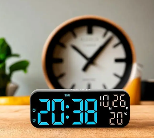 Hot Selling Multi-functional LED Digital Clock 2 Set Alarm Date Temperature Week Display USB-Powered Wall Clocks
