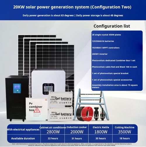 Large solar battery generator