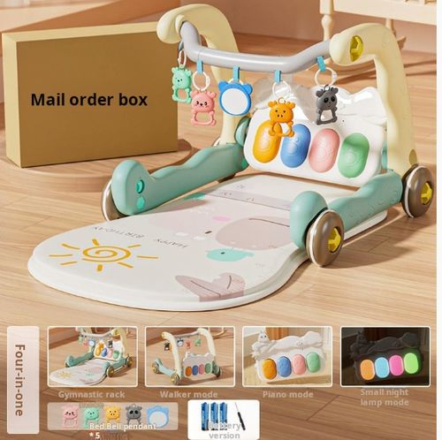 Custom OEM Learn to Walk Baby Toddler Toy 2 in 1 Musical Baby Gym Play Mats Piano Activity Baby Walkers for Infant 0-24 Months