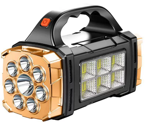 Powerful LED Flashlight USB Solar Rechargeable Flashlight COB Outdoor Camping Torch Portable Solar Phone Charge Camping Lamp